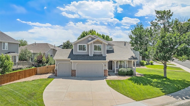 17174 E Rosebay Cir, Parker, CO 80134 - view of front of property featuring brick siding, concrete driveway, a garage, roof with shingles, and covered porch