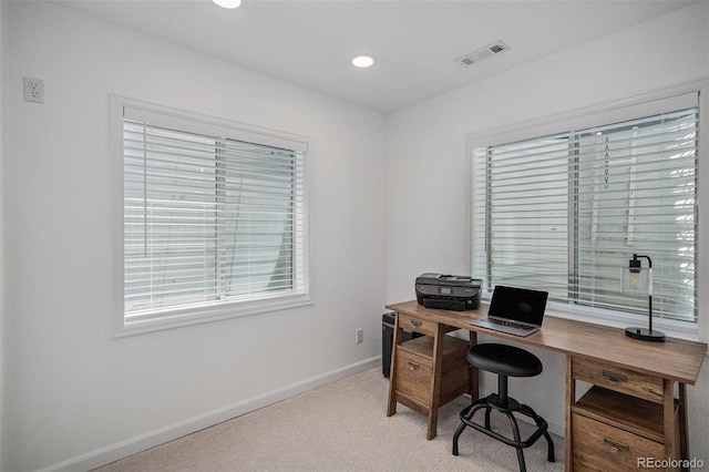 17174 E Rosebay Cir, Parker, CO 80134 - carpeted office with baseboards and recessed lighting