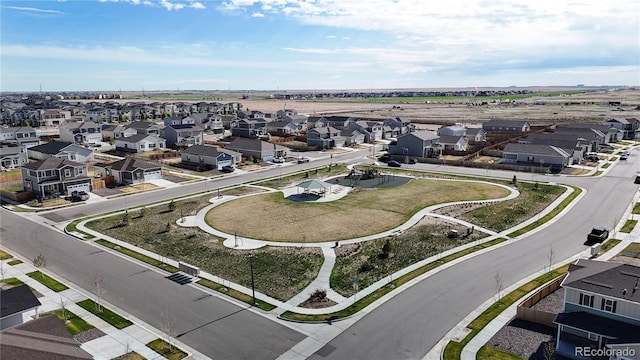 aerial perspective of suburban area