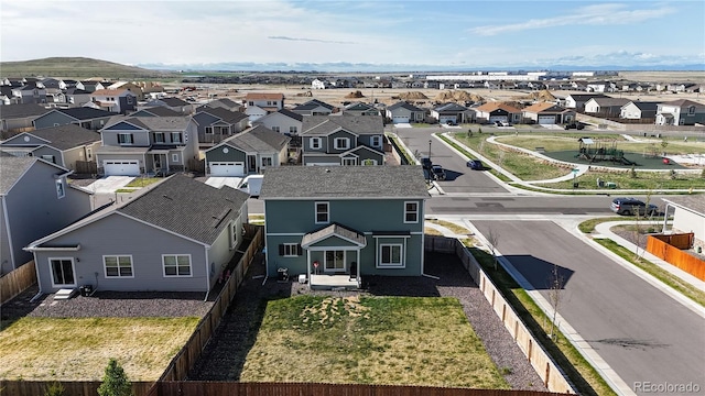 aerial view of residential area