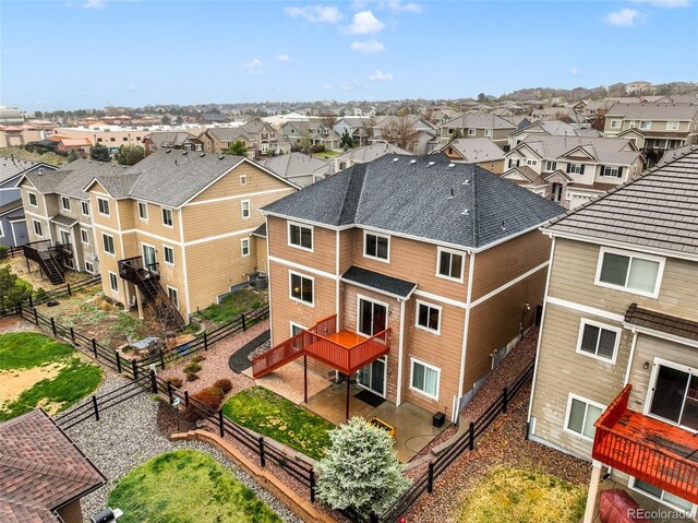 aerial perspective of suburban area