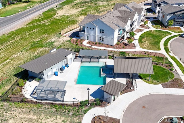 315 Zeppelin Way, Fort Collins, CO 80524 - aerial view of residential area with a pool area