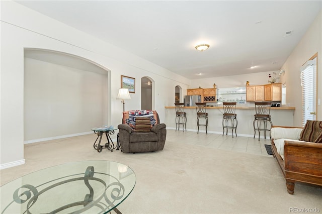 view of carpeted living room