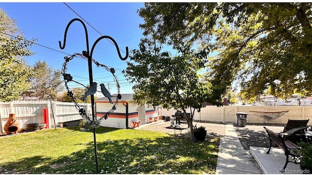 view of yard with a patio