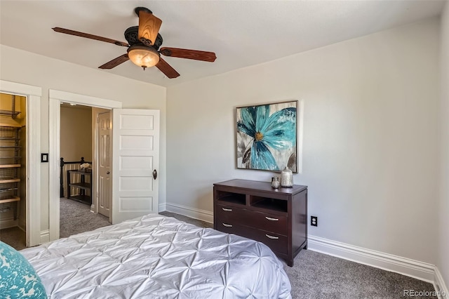 2564 N Emerson St, Denver, CO 80205 - carpeted bedroom featuring baseboards and a ceiling fan