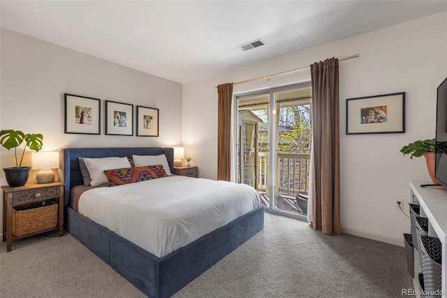 1501 Point Dr Unit 202, Frisco, CO 80443 - bedroom with access to outside, carpet, and baseboards