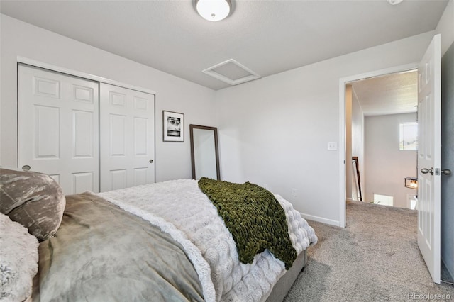 76 N Ider St, Aurora, CO 80018 - carpeted bedroom with attic access and a closet