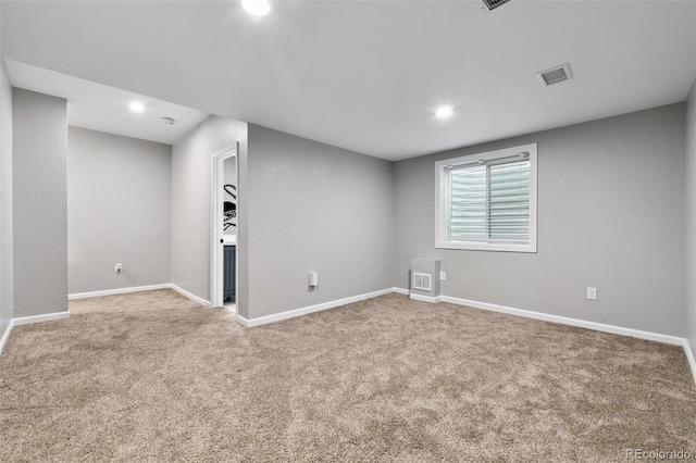 76 N Ider St, Aurora, CO 80018 - below grade area featuring carpet and recessed lighting