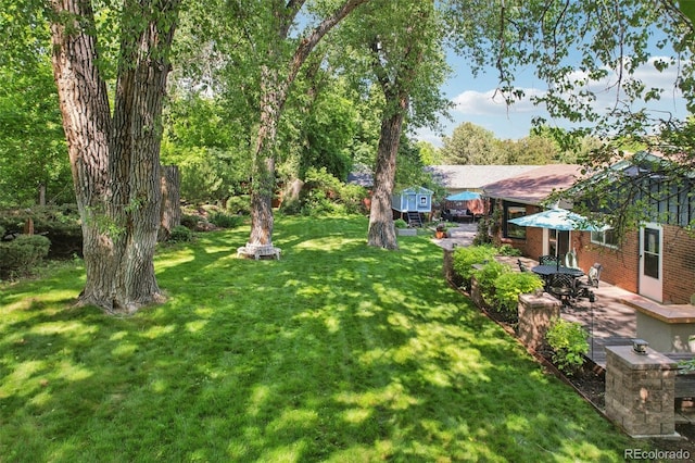 13140 W 15th Dr, Golden, CO 80401 - view of grassy yard with a patio
