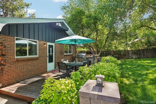 13140 W 15th Dr, Golden, CO 80401 - view of yard with a deck and outdoor dining space