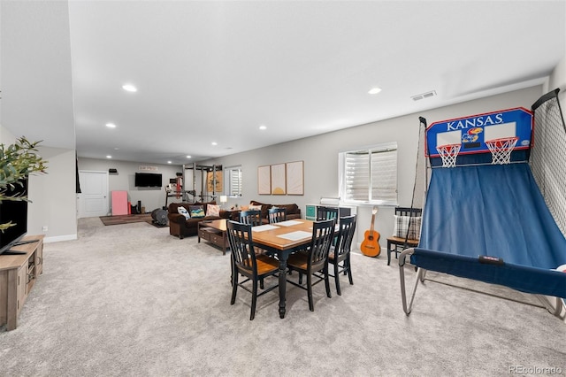 3575 White Rose Loop, Castle Rock, CO 80108 - dining area with plenty of natural light, recessed lighting, and light carpet