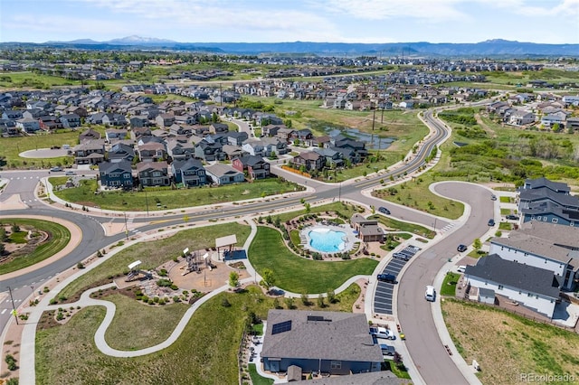 3575 White Rose Loop, Castle Rock, CO 80108 - aerial view of residential area with mountains