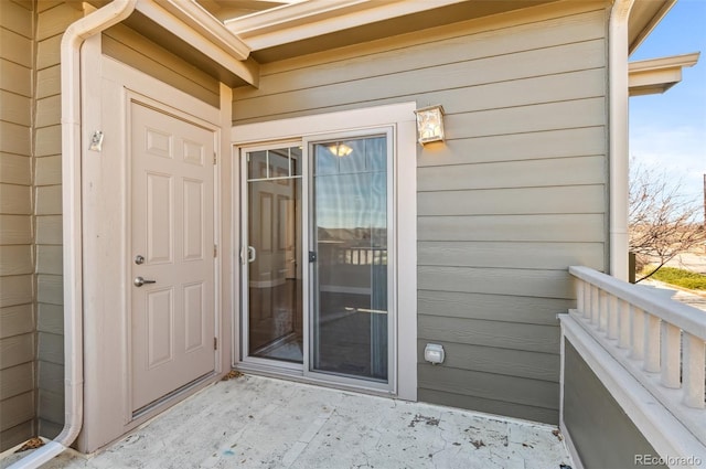 view of doorway to property