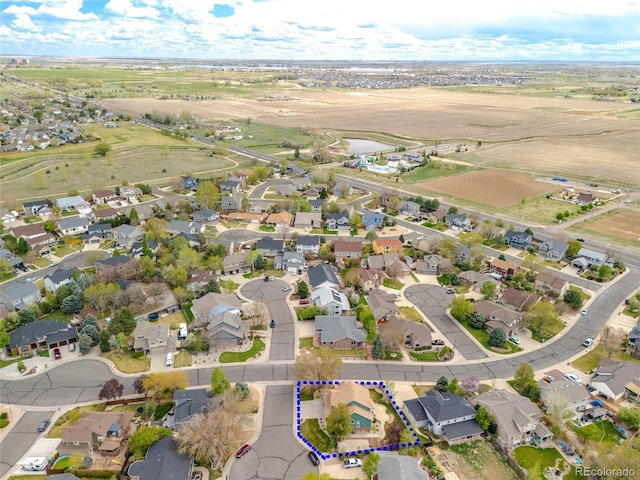 aerial view featuring a residential view