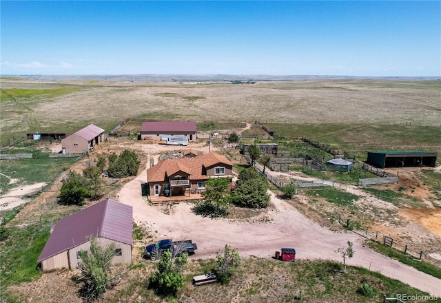 bird's eye view featuring a rural view