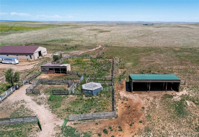 drone / aerial view featuring a rural view