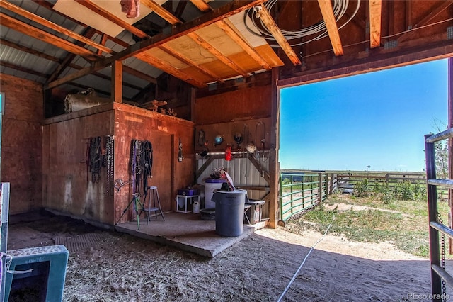 view of horse barn