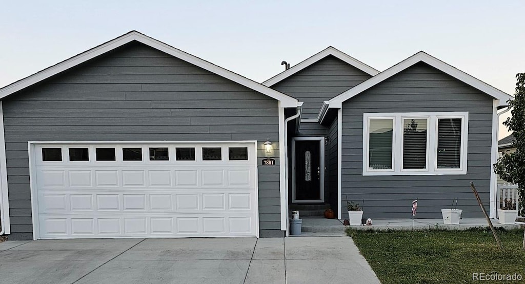 view of front of home featuring a garage