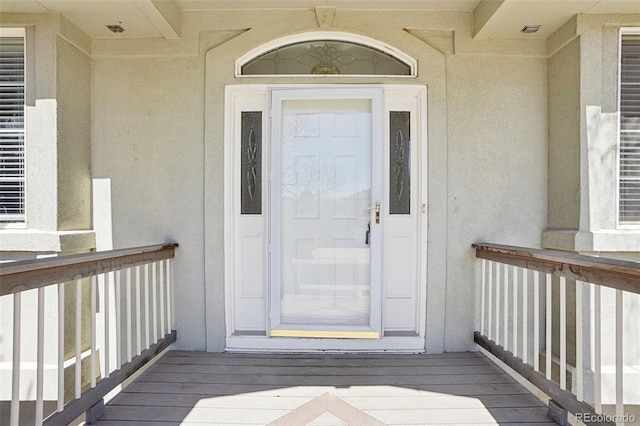 17309 Witten Ct, Parker, CO 80134 - doorway to property featuring stucco siding