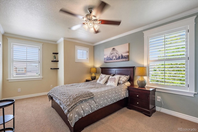 2861 Madison Ln, Broomfield, CO 80023 - carpeted bedroom with ornamental molding, baseboards, and a ceiling fan