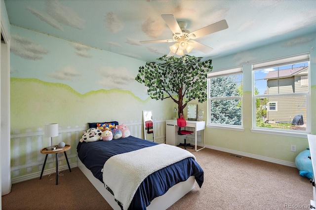 2861 Madison Ln, Broomfield, CO 80023 - carpeted bedroom featuring baseboards and ceiling fan