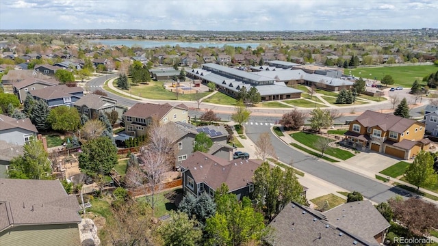 2861 Madison Ln, Broomfield, CO 80023 - aerial perspective of suburban area featuring a nearby body of water