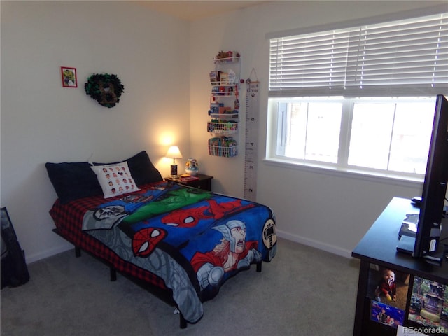 view of carpeted bedroom