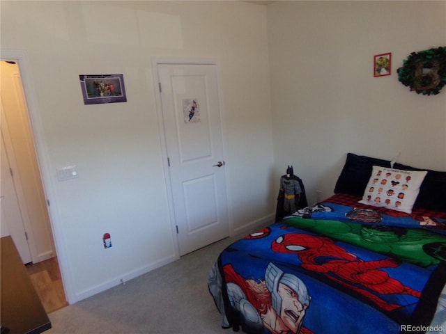 view of carpeted bedroom