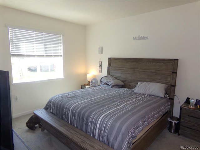 view of carpeted bedroom