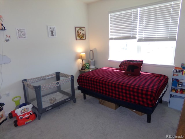 view of carpeted bedroom