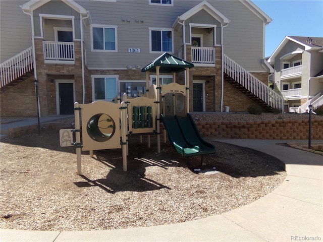 view of jungle gym