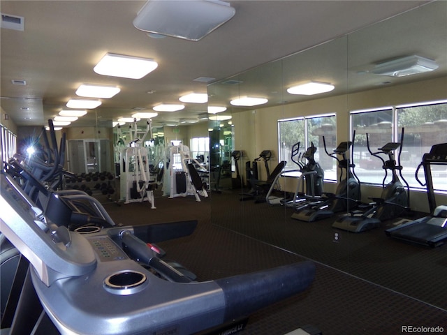 view of exercise room