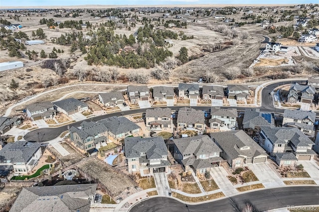 drone / aerial view featuring a residential view