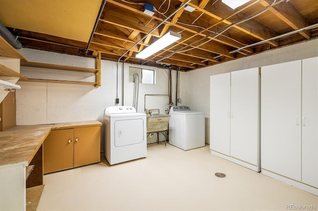 740 Lotus Way, Broomfield, CO 80020 - basement featuring washer and dryer and a sink