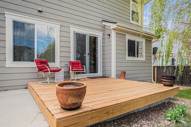 deck with fence
