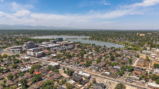 1372 Lowell Blvd Unit 1, Denver, CO 80204 - aerial view of property's location with a water and mountain view