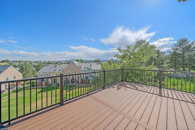 9346 W Coal Mine Ave, Littleton, CO 80123 - deck with a residential view and a lawn