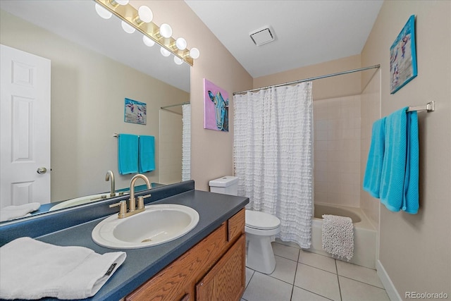 9346 W Coal Mine Ave, Littleton, CO 80123 - bathroom with vanity, tile patterned flooring, and shower / tub combo