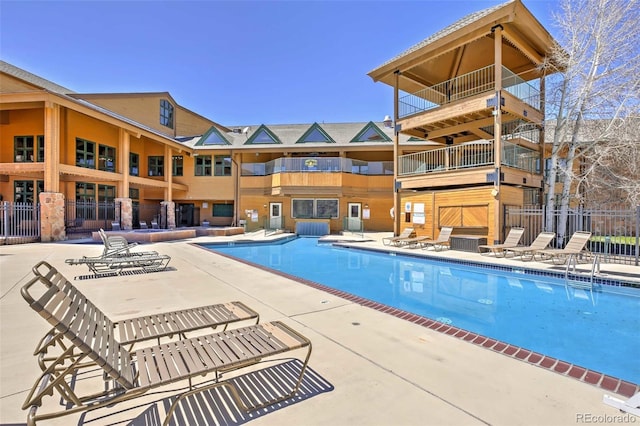 view of pool with a patio