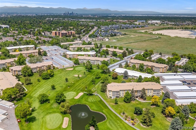 9320 E Center Ave Unit 4B, Denver, CO 80247 - aerial view of apartment complex, a water and mountain view, and a golf club