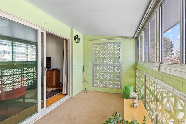 9320 E Center Ave Unit 4B, Denver, CO 80247 - sunroom featuring lofted ceiling