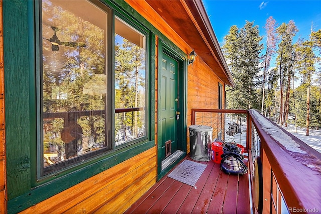 view of wooden deck