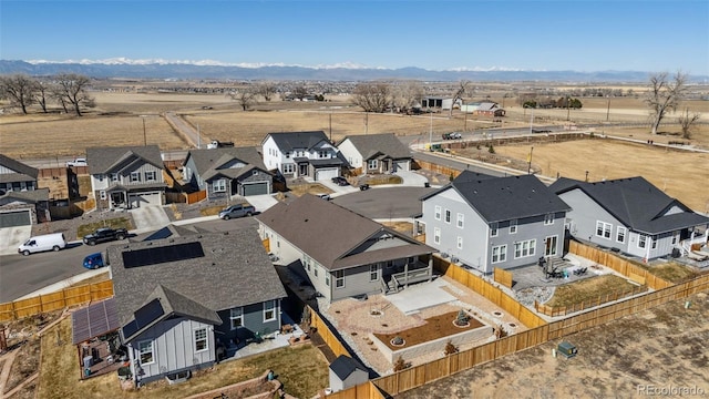 drone / aerial view with a residential view