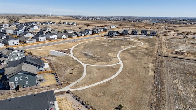 drone / aerial view featuring a residential view