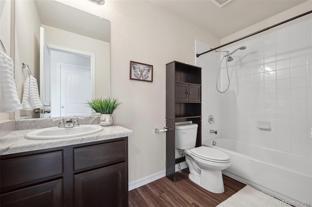 4644 High Springs Ct, Colorado Springs, CO 80917 - bathroom featuring vanity, wood finished floors, and  shower combination