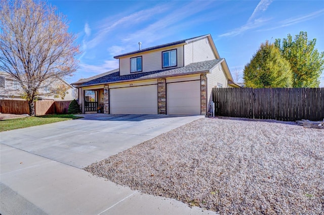 front facade featuring a garage