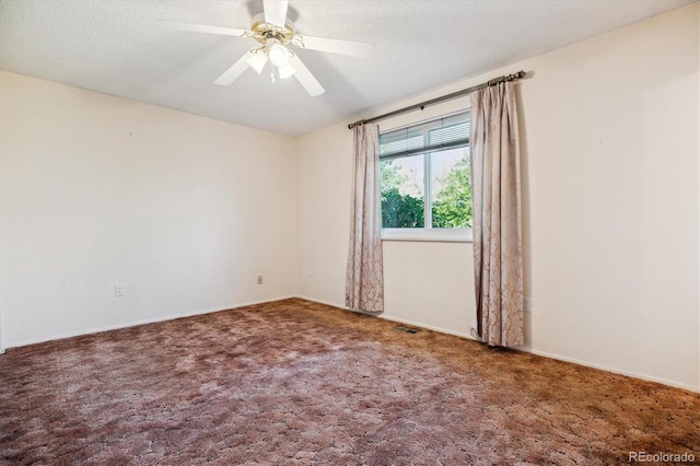 16246 E Hamilton Pl, Aurora, CO 80013 - carpeted empty room with ceiling fan, baseboards, and a textured ceiling