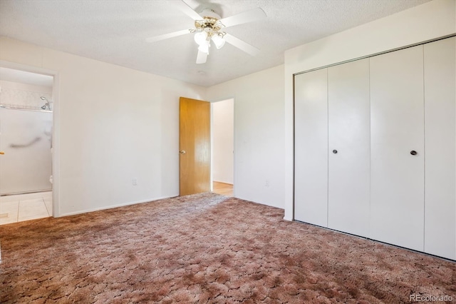16246 E Hamilton Pl, Aurora, CO 80013 - unfurnished bedroom with carpet floors, a closet, ensuite bath, and ceiling fan