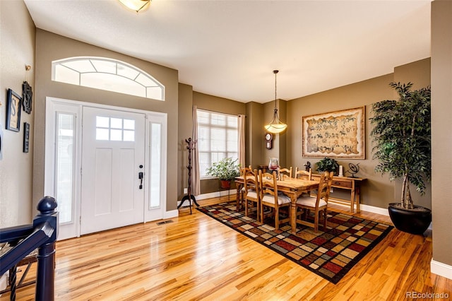 34942 Wagon Wheel Trl, Elizabeth, CO 80107 - entrance foyer with light wood-style flooring and baseboards