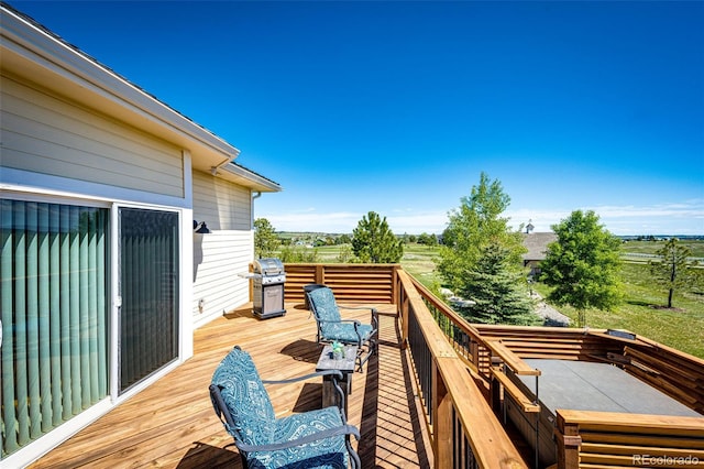 34942 Wagon Wheel Trl, Elizabeth, CO 80107 - deck with a grill